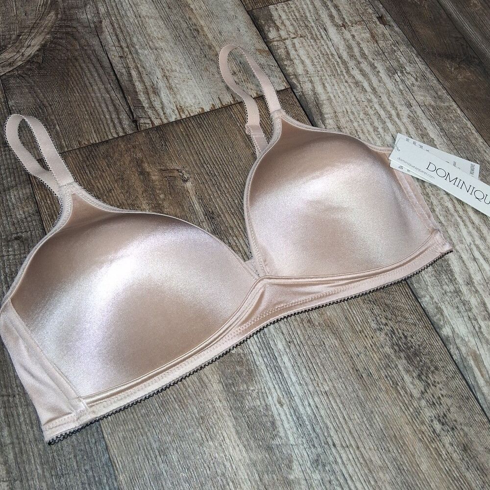 NWT! Dominique 5400 Sara Latte Molded Wire Free T-Shirt Bra, 38D - Picture 3 of 9